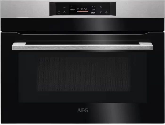 AEG KMK768080M Built-In Stainless Steel Compact Combi Microwave Oven - Stainless Steel