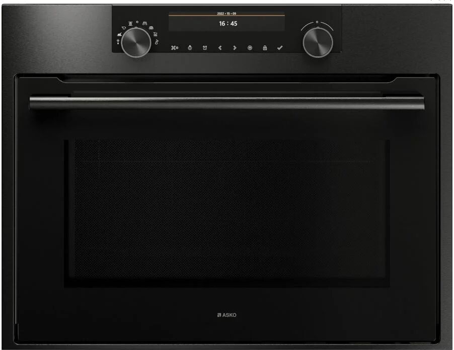 Asko OCM8487B Black 50L Combi Microwave Oven - Black