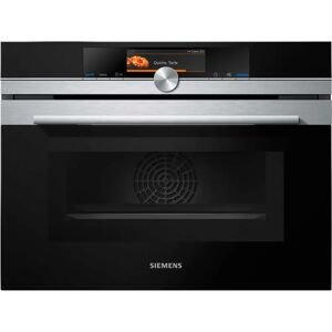 Siemens CM678G4S6B 60Cm Black/Stainless Pyrolitic Combination Microwave Oven - Black Pearl