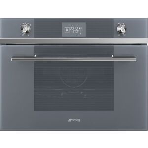 Smeg SF4102VCS 45cm Linea Stainless Steel Compact Combination Steam Oven - Silver Glass