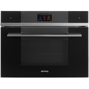 Smeg SF4104WMCN Black Linea Compact Combi Microwave - Black