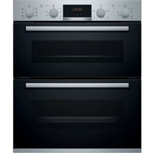 Bosch NBS533BS0B Brushed Steel Built Under Double Oven - Stainless Steel