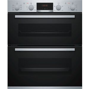 Bosch NBS533BS0B Brushed Steel Built Under Double Oven - Black / Stainless