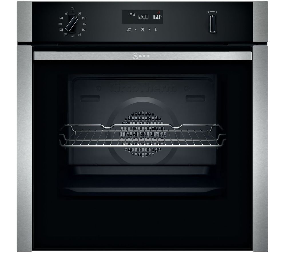 NEFF B6ACH7HH0B Built in Electric Single Oven - Black / Stainless