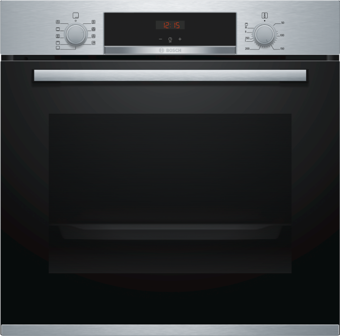 Bosch HBS534BS0B 60cm Stainless Steel Built-in Electric Single Oven - Black / Stainless