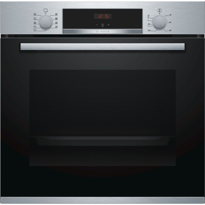 Bosch HBS534BS0B 60cm Stainless Steel Built-in Electric Single Oven - Black / Stainless