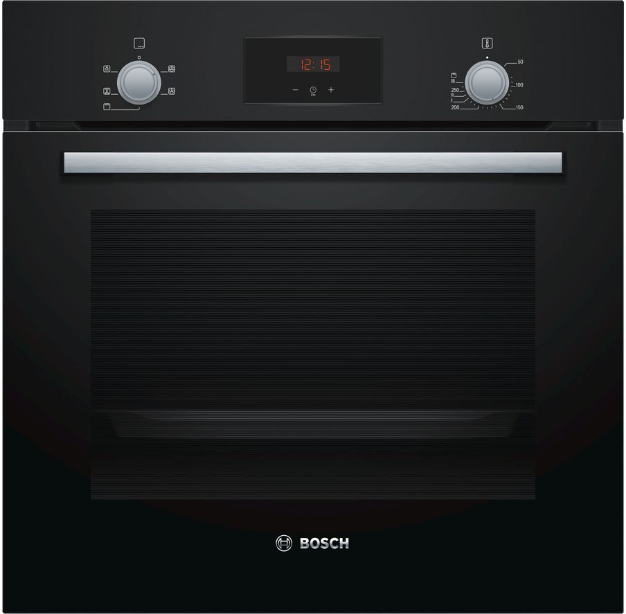 Bosch HHF113BA0B 60Cm Black Built-In Electric Single Oven - Black