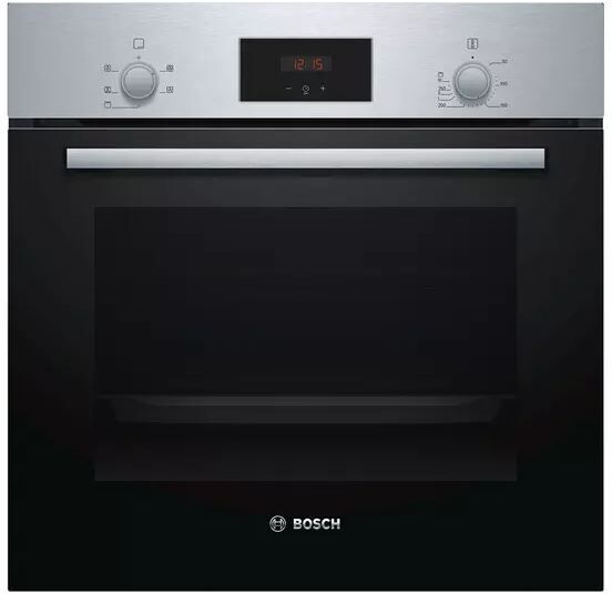 Bosch HHF113BR0B 60cm Stainless Steel Built-In Electric Single Oven - Black