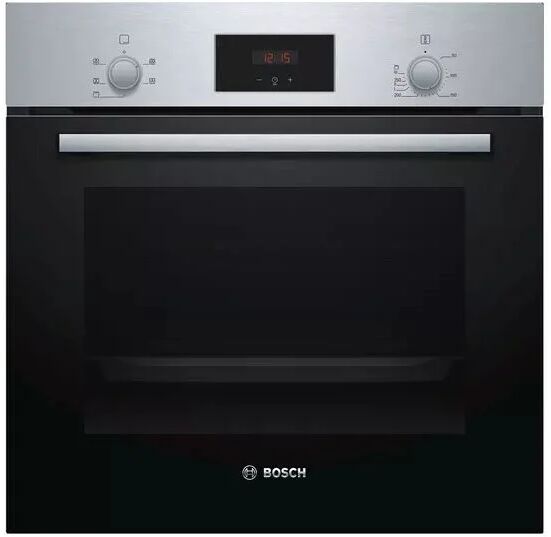 Bosch HHF113BR0B 60cm Stainless Steel Built-In Electric Single Oven - Black / Stainless