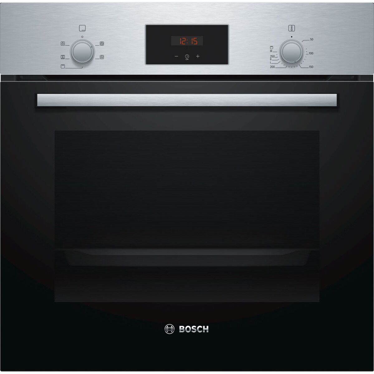 Bosch HHF113BR0B 60cm Stainless Steel Built-In Electric Single Oven - Black / Stainless