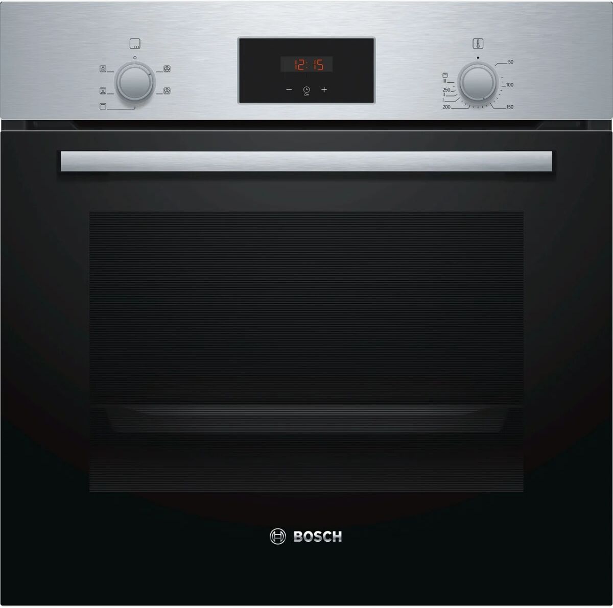 Bosch HHF113BR0B 60cm Stainless Steel Built-In Electric Single Oven - Black / Stainless