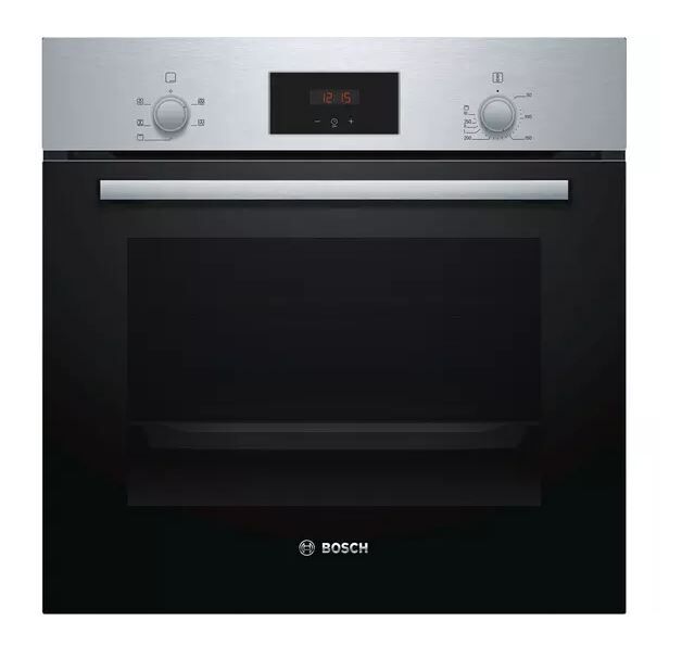 Bosch HHF113BR0B 60cm Stainless Steel Built-In Electric Single Oven - Black / Stainless