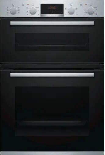 Bosch MBS533BS0B 60cm Stainless Steel Built-in Double Oven - Black / Stainless