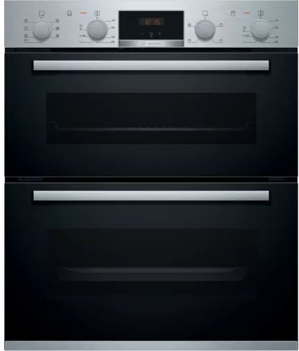 Bosch NBS533BS0B Brushed Steel Built Under Double Oven - Stainless Steel