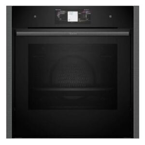 NEFF B64FT53G0B N90 Graphite Slide & Hide Built-In Electric Single Oven With Steam - Graphite