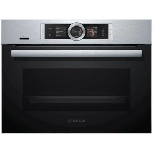 Bosch CSG656BS7B Black Built-In Compact Single Oven - Brushed Steel