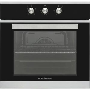 Nordmende SO206IX Black & Stainless Steel Single Fan Oven - Black & Silver