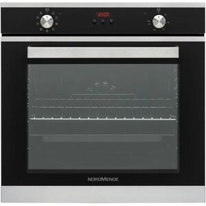 Nordmende SOC316IX Black & Stainless Steel Multifunction Single Fan Oven - Black & Silver