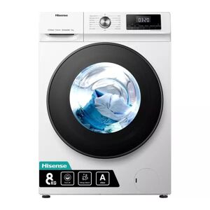 Hisense WFQA8014EVJM 8kg White Freestanding Washing Machine - White