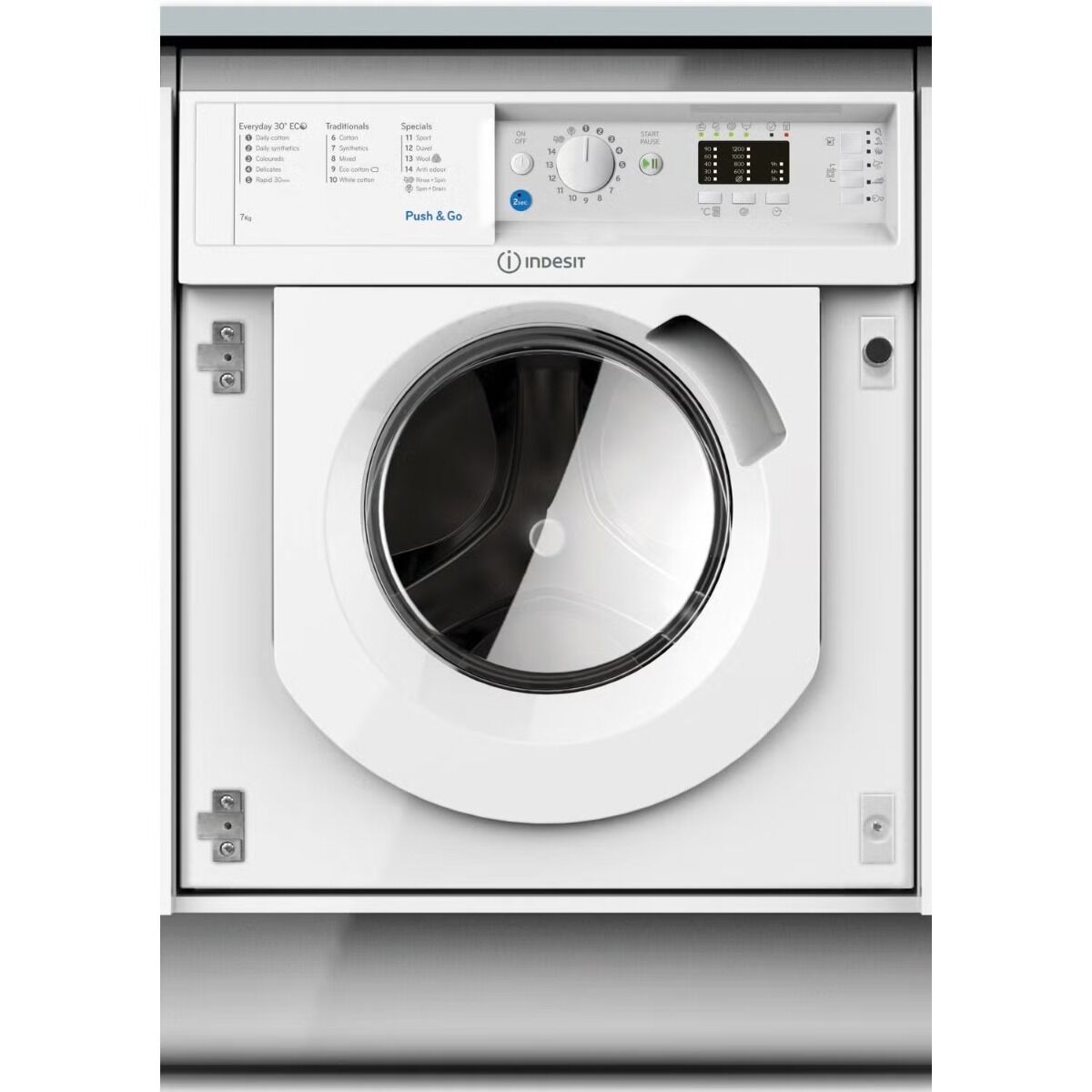 Indesit BIWMIL71252UK White 7kg 1200rpm Integrated Washing Machine - White