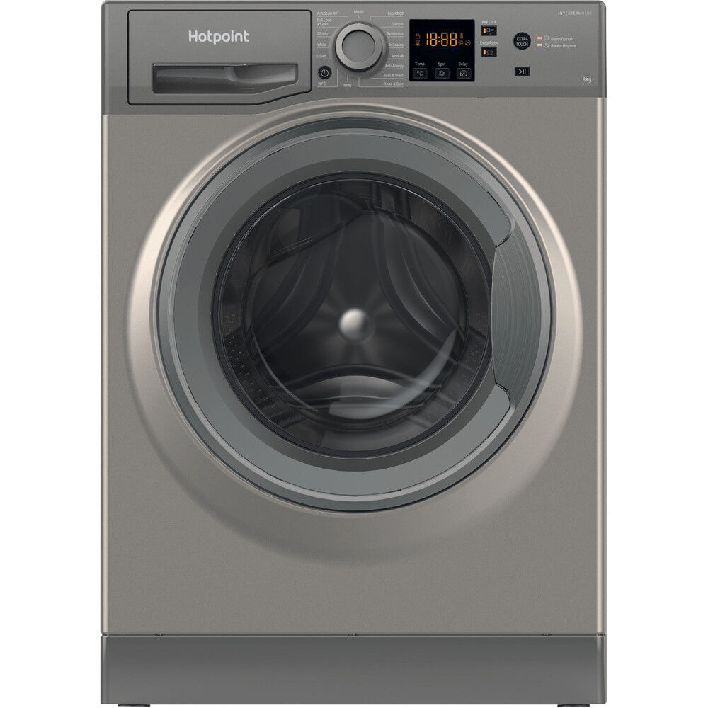 Hotpoint NSWM864CGGUK Graphite 8kg 1600rpm Freestanding Washing Machine - Graphite
