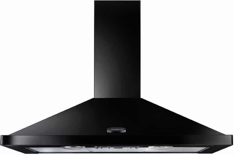 Rangemaster LEIHDC90BC 90cm Wide Black Wall-Mounted Cooker Hood