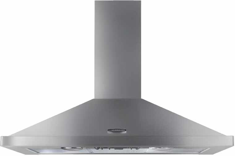 Rangemaster LEIHDC110SC 110cm Wide Stainless Steel Wall-Mounted Cooker Hood