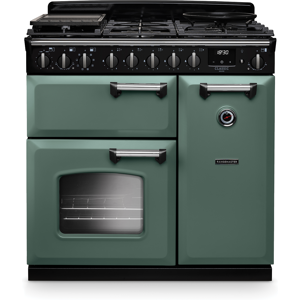 Rangemaster Classic Deluxe CLDL90DFPMGR/CM1 90cm Wide Mineral Green Dual Fuel Freestanding Range Cooker - Chrome Trim Rangemaster Classic Deluxe CLDL90DFPMGR/CM1 90cm Wide Mineral Green Dual Fuel Freestanding Range Cooker - Chrome Trim