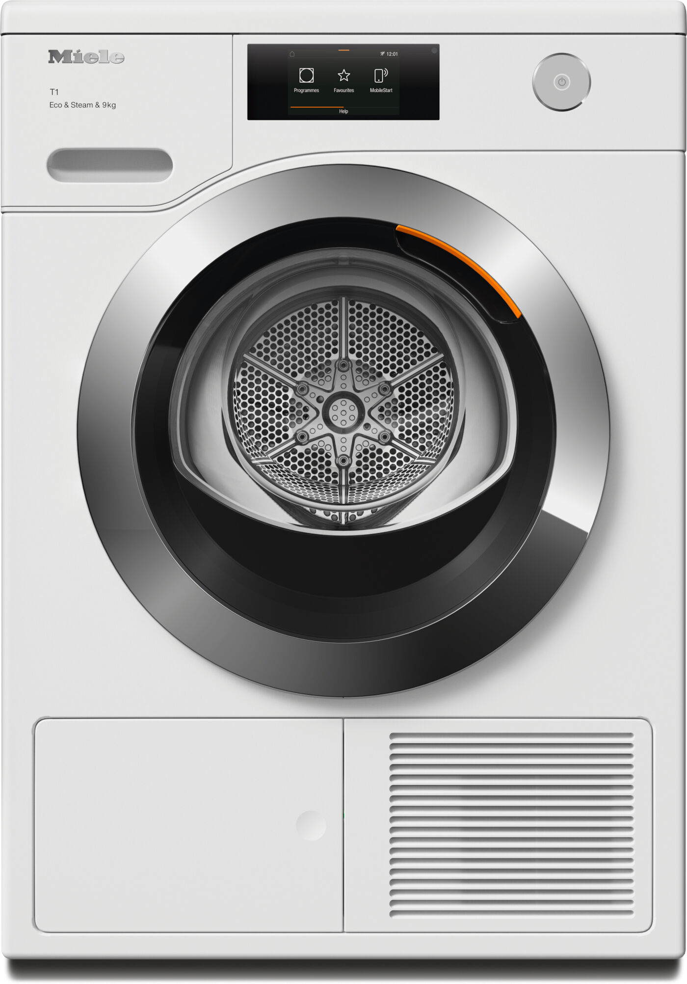 Miele TCR780WP Lotus White 9kg Freestanding Heat Pump Tumble Dryer