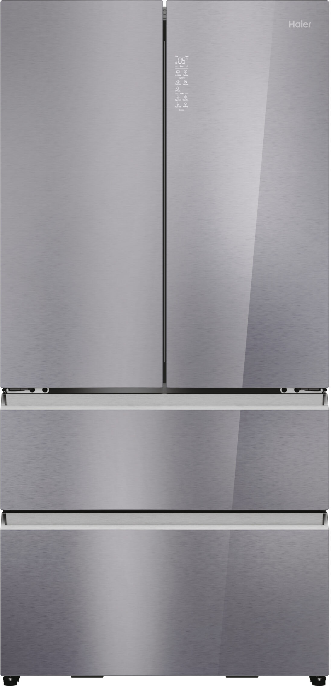HAIER Series 7 HFR79F19EFGK Silver Freestanding French Door Fridge-Freezer - Plumbed In Ice Maker