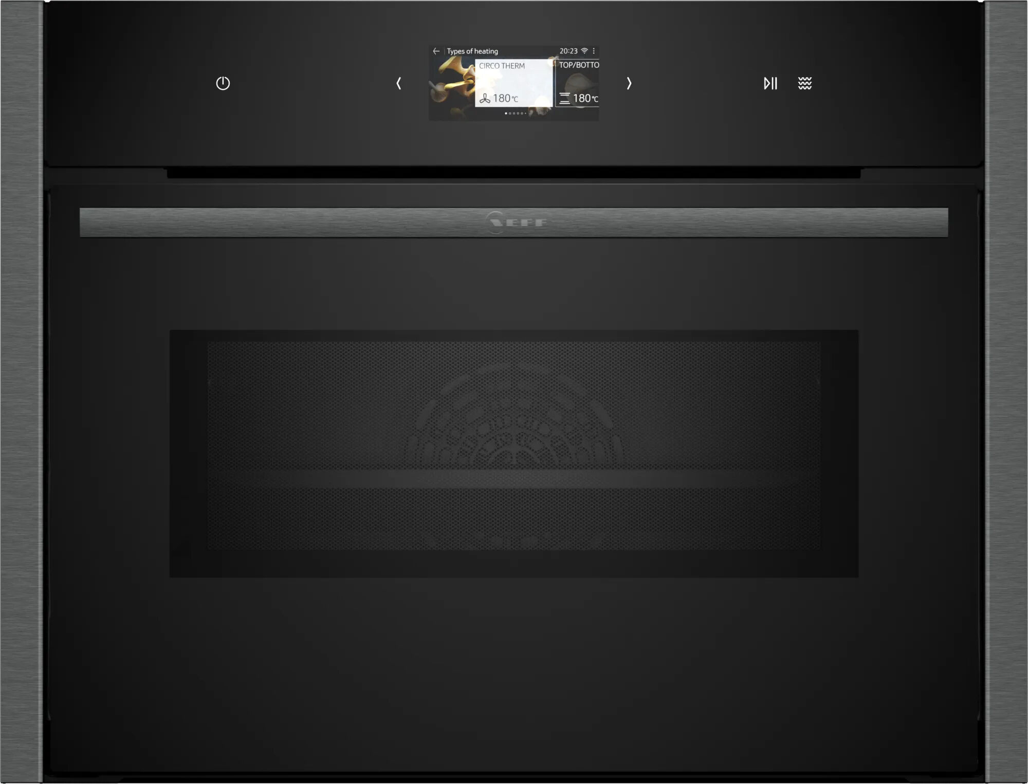 Neff N90 C24MS71G0B Black/Graphite Grey Built-In Compact Combination Microwave Oven