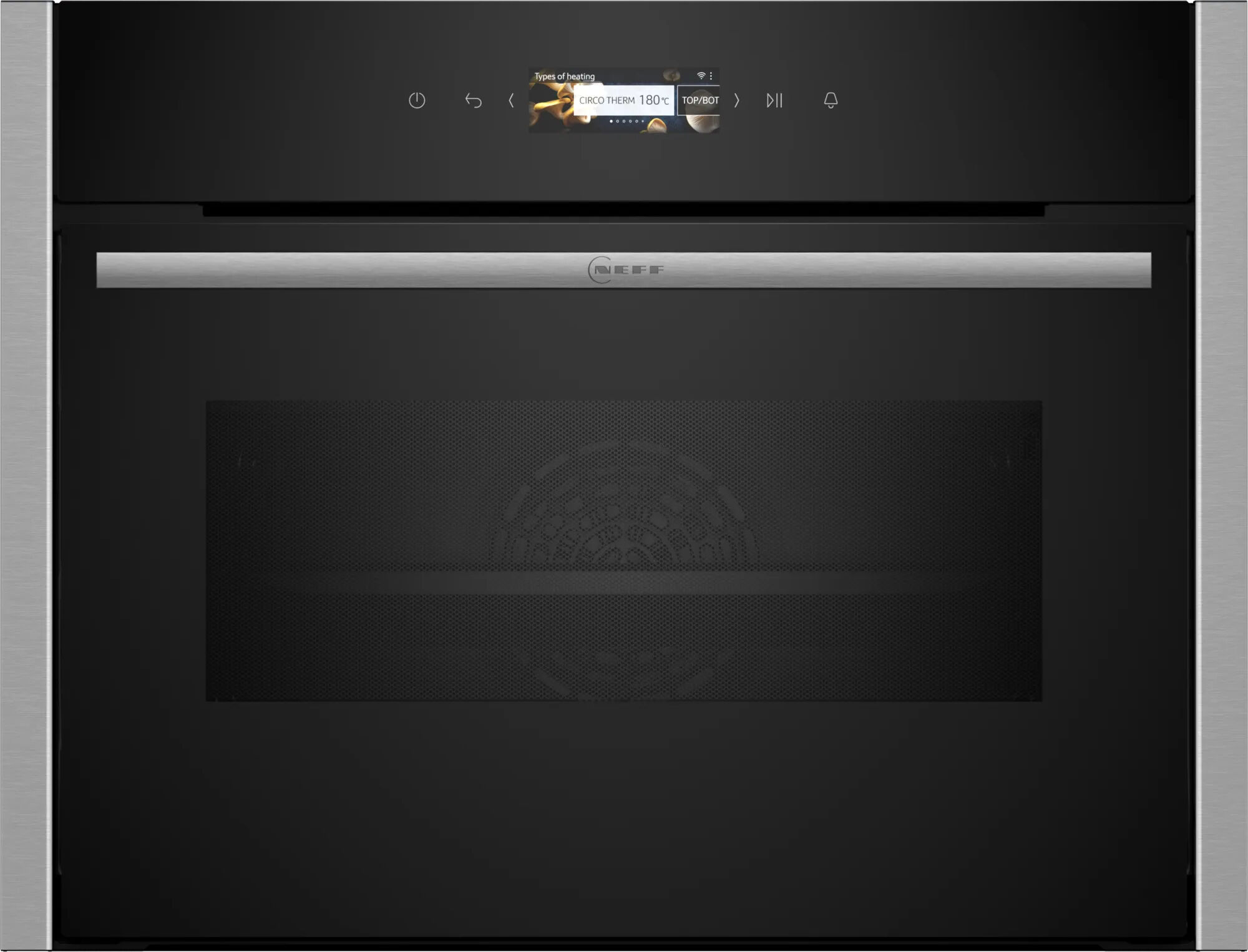 Neff N70 C24MR21N0B Stainless Steel Built-In Compact Combination Microwave Oven
