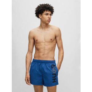 HUGO Mens Medium Blue ABAS Swim Short - Male - Blue