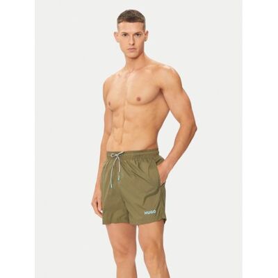 HUGO Mens Open Green Haiti Swim Short - Male - Green - Small HUGO Mens Open Green Haiti Swim Short - Male - Green - Small
