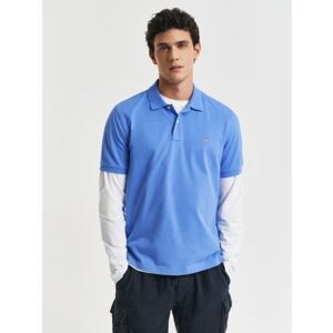 GANT Mens Perfect Blue Regular Fit Shield Logo Polo Shirt - Male - Blue - XX-Large GANT Mens Perfect Blue Regular Fit Shield Logo Polo Shirt - Male - Blue - XX-Large
