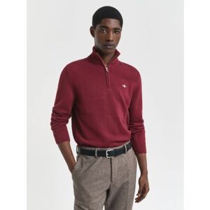 GANT Mens Plumped Red Casual Cotton Half Zip Sweatshirt - Male - Red - X-Large GANT Mens Plumped Red Casual Cotton Half Zip Sweatshirt - Male - Red - X-Large