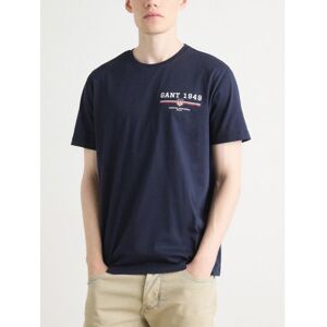 GANT Mens Evening Blue Regular Fit Graphic T-Shirt - Male - Blue - XX-Large GANT Mens Evening Blue Regular Fit Graphic T-Shirt - Male - Blue - XX-Large