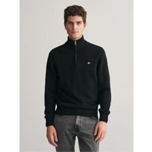GANT Mens Black Casual Cotton Half Zip Sweatshirt - Male - Black - X-Large GANT Mens Black Casual Cotton Half Zip Sweatshirt - Male - Black - X-Large