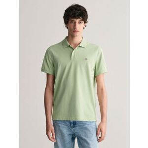 GANT Mens Milky Matcha Shield Logo Pique Polo Shirt - Male - Green - XXX-Large GANT Mens Milky Matcha Shield Logo Pique Polo Shirt - Male - Green - XXX-Large
