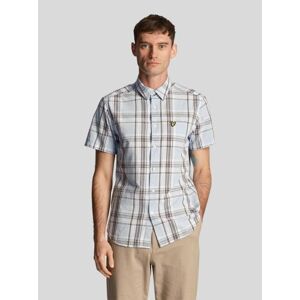 Lyle and Scott Mens Light Blue Linen Check Shirt - Male - Blue - Medium Lyle and Scott Mens Light Blue Linen Check Shirt - Male - Blue - Medium