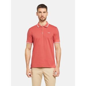 HUGO Mens Dark Red Dinoso Polo Shirt - Male - Red - Medium HUGO Mens Dark Red Dinoso Polo Shirt - Male - Red - Medium