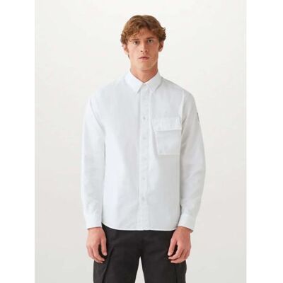 Belstaff Mens White Scale Shirt - Male - White - Medium Belstaff Mens White Scale Shirt - Male - White - Medium