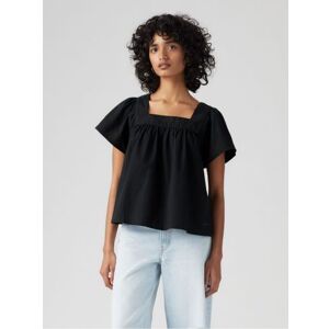 Levis Levi's Womens Anthracite Night Ambre Babydoll Blouse Top - Black Levis Levi's Womens Anthracite Night Ambre Babydoll Blouse Top - Black