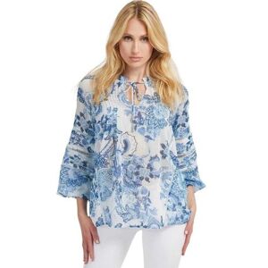 GUESS Womens Blue Collectibles Gilda Long Sleeve Trim Blouse - Female - Blue - Small GUESS Womens Blue Collectibles Gilda Long Sleeve Trim Blouse - Female - Blue - Small