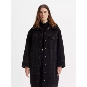 Levis Levi's Womens Come Back Trucker Longline Padded Trucker Jacket - Black Levis Levi's Womens Come Back Trucker Longline Padded Trucker Jacket - Black
