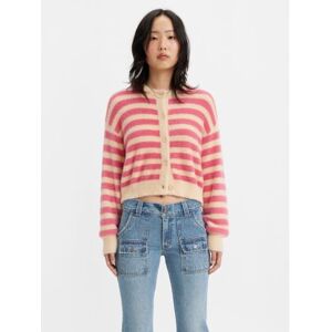 Levis Levi's Womens Jenny Stripe Marzipan Cat Cardigan - Pink Levis Levi's Womens Jenny Stripe Marzipan Cat Cardigan - Pink