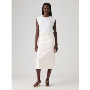 Levis Levi's Womens Snowing In La Back Slit Skirt - White Levis Levi's Womens Snowing In La Back Slit Skirt - White