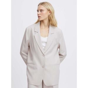 ICHI Womens Silver Grey Lexi Oversized Blazer - Female - Grey - 12 ICHI Womens Silver Grey Lexi Oversized Blazer - Female - Grey - 12