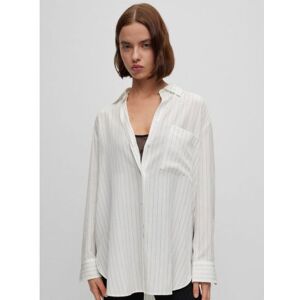 HUGO Womens Striped Elodina Blouse - Female - Multi - X-Small HUGO Womens Striped Elodina Blouse - Female - Multi - X-Small
