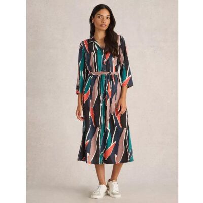 White Stuff Womens Black Multicolour Ava Jersey Dress - Female - Black - 10R White Stuff Womens Black Multicolour Ava Jersey Dress - Female - Black - 10R